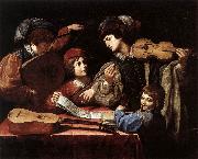 SPADA, Lionello The Concert wtr oil painting artist